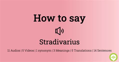 Pronounce stradivarius